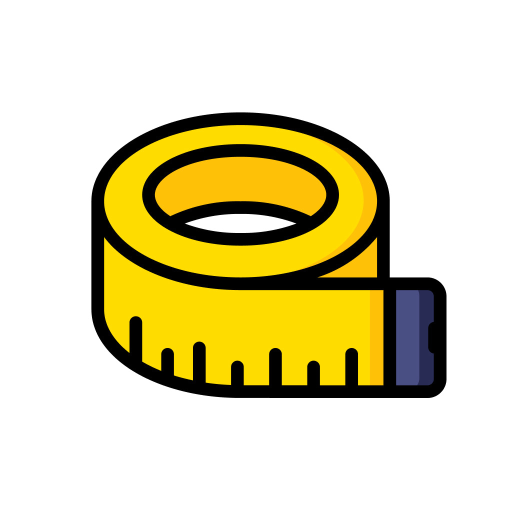 SmartRuler app icon: a yellow tape measure